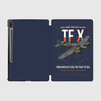Thumbnail for Bristol Beaufighter TF X design on navy blue samsung tablet tablet case