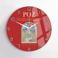 Thumbnail for Poznan - awica Henryk Wieniawski Airport POZ Wall-Clock No-Frame - Red