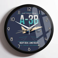 Thumbnail for A-3B Skywarrior design on navy blue framed wall clock