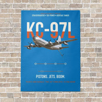 Thumbnail for KC-97L STRATOFREIGHTER vertical canvas print - no frame - turquoise background