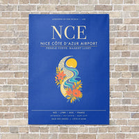 Thumbnail for Nice Cote dAzur Airport NCE - Canvas Framed - Blue