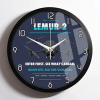 Thumbnail for BRINC LEMUR 2 design on navy blue framed wall clock