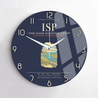 Thumbnail for Long Island MacArthur Airport ISP Wall-Clock No-Frame - Navy Blue