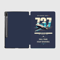 Thumbnail for Boeing 737-500 Classic design on navy blue samsung tablet tablet case