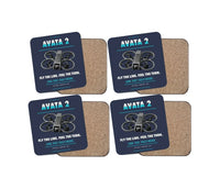 Thumbnail for DJI Avata 2 design on navy blue 4 pieces set coaster