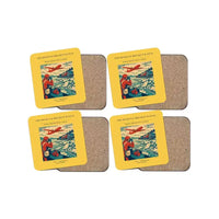 Thumbnail for The River Ice Breakup Watch - Designed Coasters design on yellow 4-pieces-set