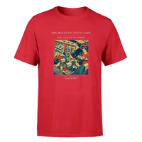 Thumbnail for VINTAGE G4224 - The Mountain Vista Cabin - Premium T-Shirt design on red premium t shirt