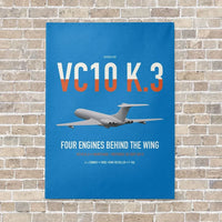Thumbnail for Vickers VC10 K.3 vertical canvas print - no frame - turquoise background