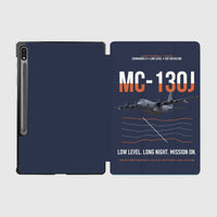 Thumbnail for MC-130J COMMANDO II design on navy blue samsung tablet tablet case