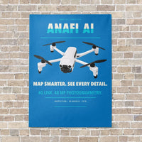 Thumbnail for Parrot ANAFI Ai vertical canvas print - no frame - turquoise background