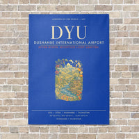 Thumbnail for Dushanbe International Airport DYU - Canvas Framed - Blue