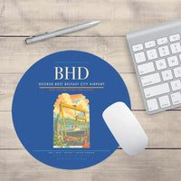 Thumbnail for George Best Belfast City Airport BHD Mouse-Pad Round - Blue