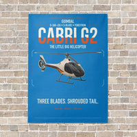 Thumbnail for Guimbal Cabri G2 vertical canvas print - no frame - turquoise background