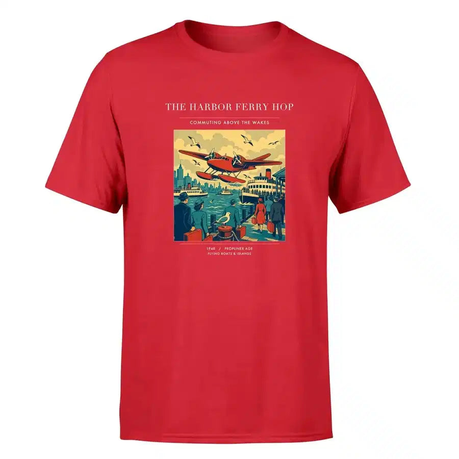 VINTAGE G4361 - The Harbor Ferry Hop - Premium T-Shirt design on red premium t shirt