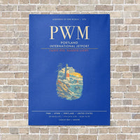 Thumbnail for Portland International Jetport PWM - Canvas Framed - Blue