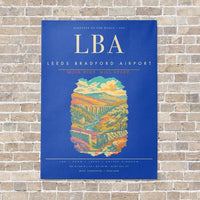 Thumbnail for Leeds Bradford Airport LBA - Canvas Framed - Blue