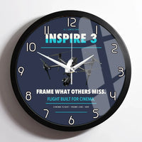 Thumbnail for DJI Inspire 3 design on navy blue framed wall clock