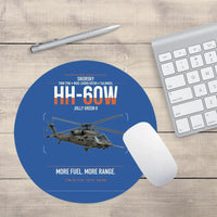 Thumbnail for Sikorsky HH-60W Jolly Green II design on blue round mouse pad