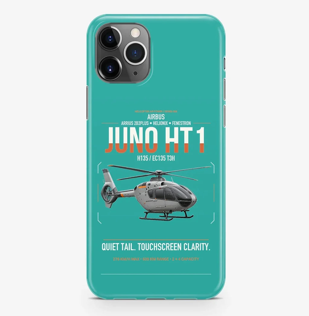 Airbus H135 Juno HT1 design on turquoise magsafe iphone case, for iPhone Pro Max