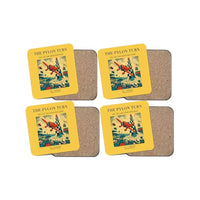 Thumbnail for The Pylon Turn - Designed Coasters design on yellow 4-pieces-set