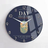 Thumbnail for James M. Cox Dayton International Airport DAY Wall-Clock No-Frame - Navy Blue