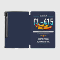 Thumbnail for Canadair CL-415 design on navy blue samsung tablet tablet case