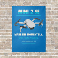 Thumbnail for DJI Mini 2 SE vertical canvas print - no frame - turquoise background
