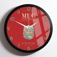 Thumbnail for Munich Airport MUC Wall-Clock Framed - Red