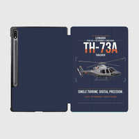 Thumbnail for Leonardo TH-73A Thrasher design on navy blue samsung tablet tablet case