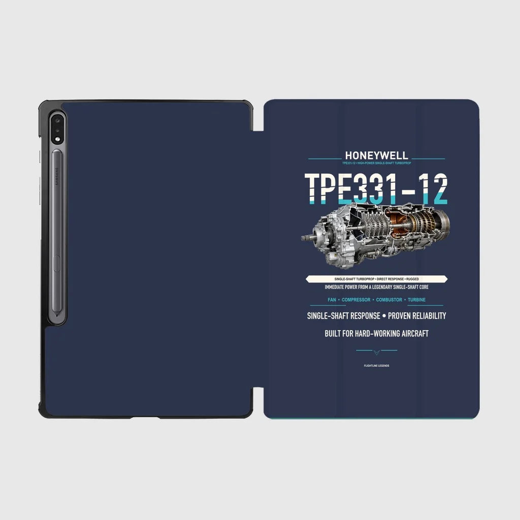 TPE331-12 design on navy blue samsung tablet tablet case