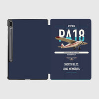 Thumbnail for Piper PA-18 Super Cub design on navy blue samsung tablet tablet case