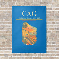 Thumbnail for Cagliari Elmas Airport CAG - Canvas No Frame - Turquoise