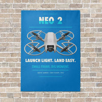 Thumbnail for DJI Neo 2 vertical canvas print - no frame - turquoise background