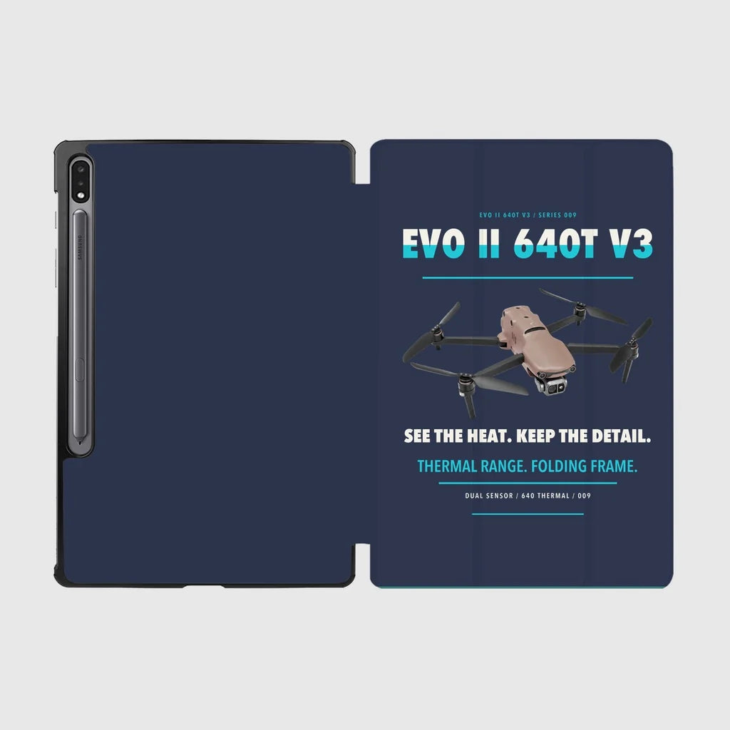 Autel EVO II Dual 640T V3 design on navy blue samsung tablet tablet case