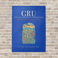 Thumbnail for Sao Paulo Guarulhos International Airport GRU - Canvas Framed - Blue