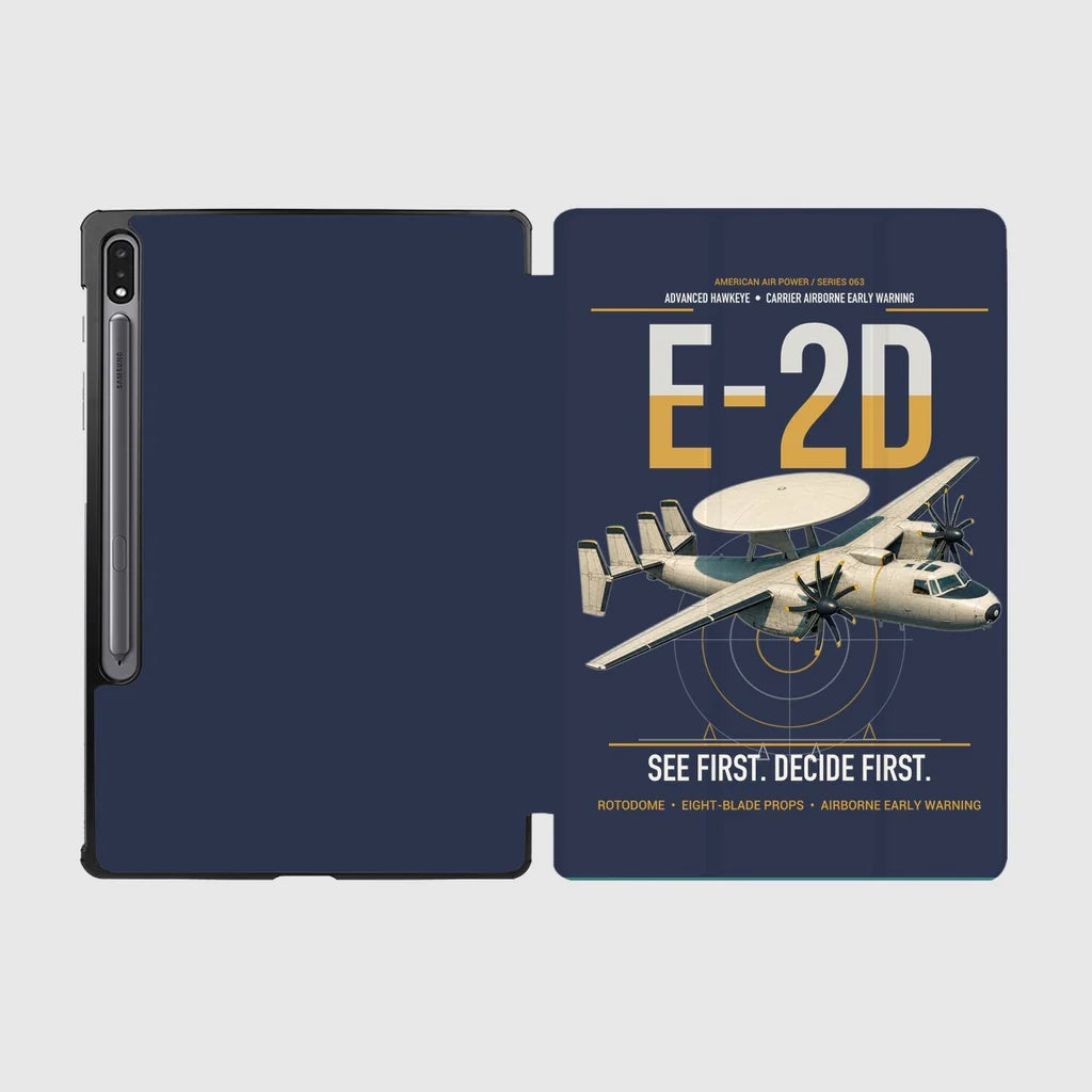 E-2D Advanced Hawkeye design on navy blue samsung tablet tablet case