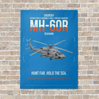 Thumbnail for Sikorsky MH-60R Seahawk vertical canvas print - no frame - turquoise background