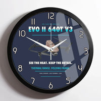 Thumbnail for Autel EVO II Dual 640T V3 design on navy blue framed wall clock