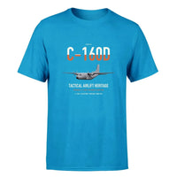 Thumbnail for Transall C-160D design on turquoise double-side t-shirt, single-side print