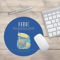 Thumbnail for Borg El Arab Airport (HBE) design on blue round mouse pad