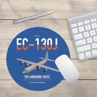 Thumbnail for EC-130J Commando Solo III design on blue round mouse pad