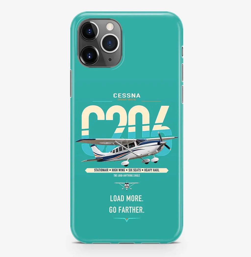 Cessna 206 Stationair design on turquoise magsafe iphone case, for iPhone Pro Max