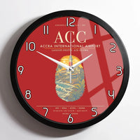 Thumbnail for Accra International Airport ACC Wall-Clock Framed - Red