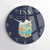 Thumbnail for Tainan Airport TNN Wall-Clock No-Frame - Navy Blue