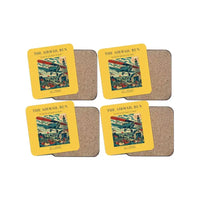 Thumbnail for The Airmail Run - Designed Coasters design on yellow 4-pieces-set