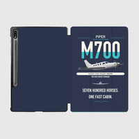 Thumbnail for Piper M700 Fury design on navy blue samsung tablet tablet case