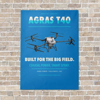 Thumbnail for DJI Agras T40 vertical canvas print - no frame - turquoise background