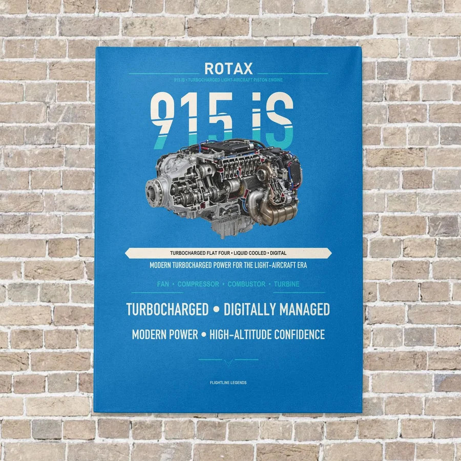 915 iS vertical canvas print - no frame - turquoise background