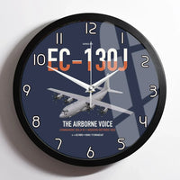 Thumbnail for EC-130J Commando Solo III design on navy blue framed wall clock