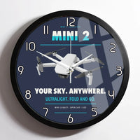 Thumbnail for DJI Mini 2 design on navy blue framed wall clock